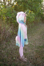 Load image into Gallery viewer, Rainbow Reversible Unicorn Dragon Cape Size 5/6