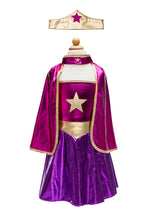 Load image into Gallery viewer, Superhero Star Dress, Cape &amp; Headpiece