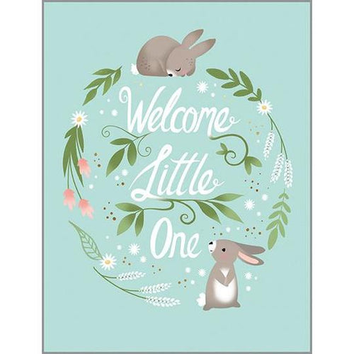 Welcome Little One Rabbits Baby Card