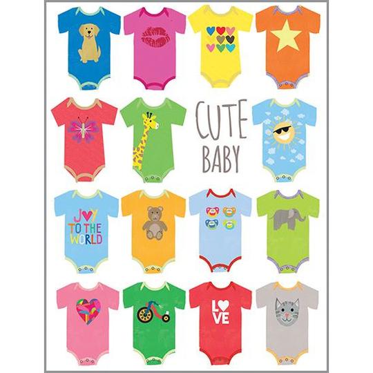 Cute Baby Onesie Baby Card