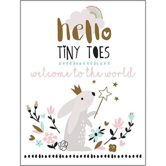 Hello Tiny Toes Baby Card