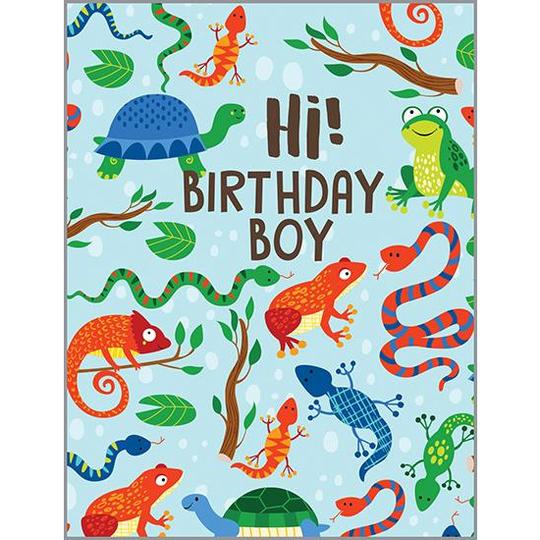 Reptile Birthday Boy Card