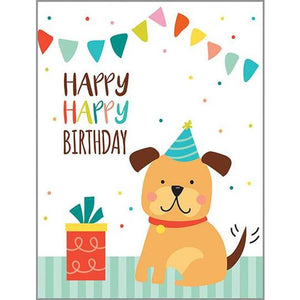 Happy Happy Birthday Dog Card