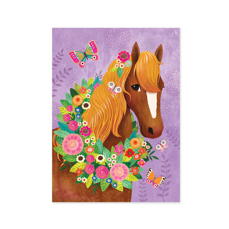 Horse & Butterfly Foil Card