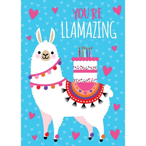 Llama Foil Birthday Card