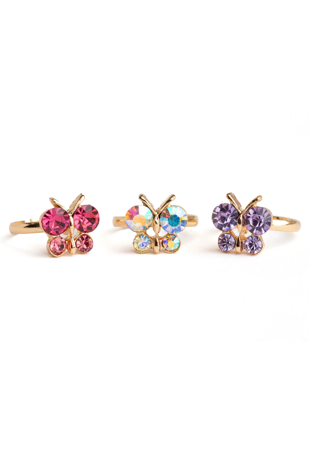 Boutique Butterfly Gem Ring Set