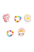 Load image into Gallery viewer, Flower, Kitty, Unicorn Elastic Ring Set