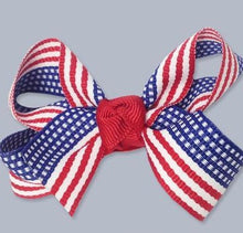 Load image into Gallery viewer, Large Grosgrain Patriotic Bow