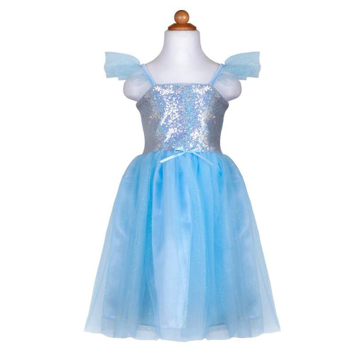 Sequins Princess Blue Dress Size 7-8