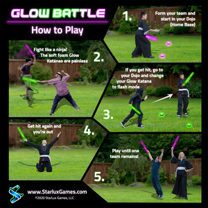 Glow Battle Ninja Game With Glow-in-the-Dark Foam Swords