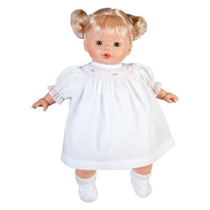 15" Lilly Doll Blonde Short Pigtails With Blue Eyes