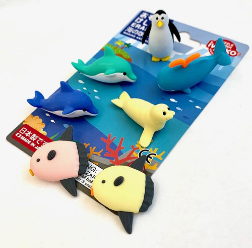 Sea World Erasers Carded