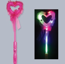 Load image into Gallery viewer, Big Heart Rose Light Up Wand