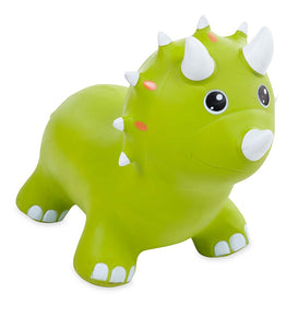 Green Triceratops Inflatable Jump Along