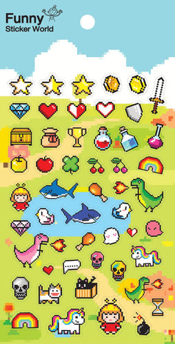 Video Game Party Stickers