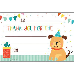 Party Puppy Thank You Postcards