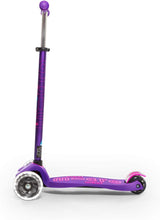 Load image into Gallery viewer, LED Purple Maxi Micro Kickboard Deluxe Scooter