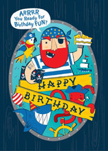 Load image into Gallery viewer, Pirate Foil Birthday Card