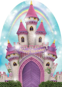 Princess Castle Glitter Birthday Card