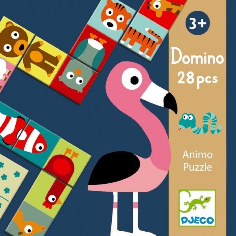 Domino Puzzle 28 Pieces Animal
