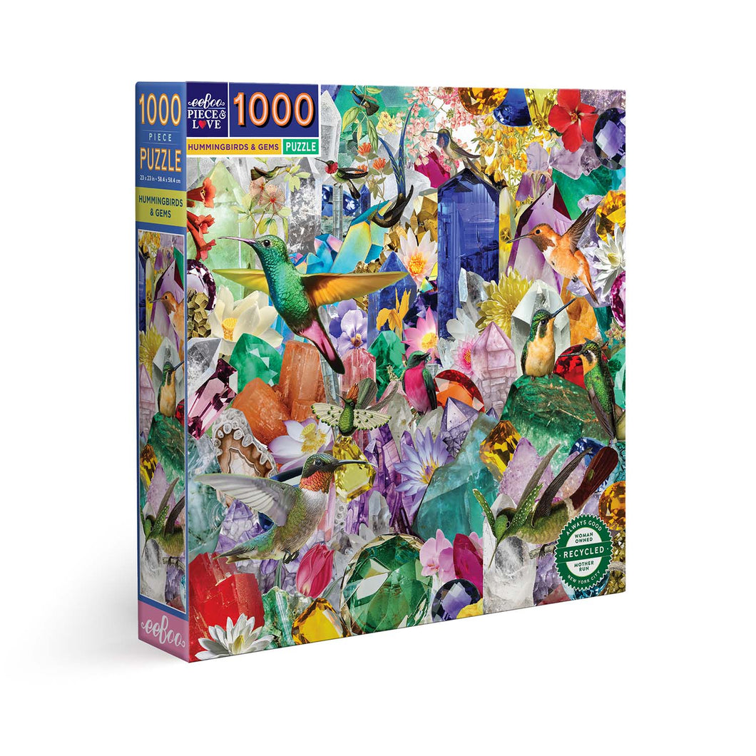 1000 PC Hummingbirds & Gems Puzzle