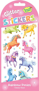 Rainbow Ponies Glitter Sticker Pack