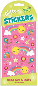 Rainbows and Stars Glitter Sticker Pack