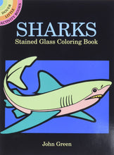 Load image into Gallery viewer, Sharks Stained Glass Coloring Book