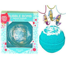 Load image into Gallery viewer, Mermaid Surprise Bubble Bath Bomb With Necklace Boxed