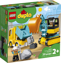 Load image into Gallery viewer, Duplo Truck &amp; Tracked Excavator