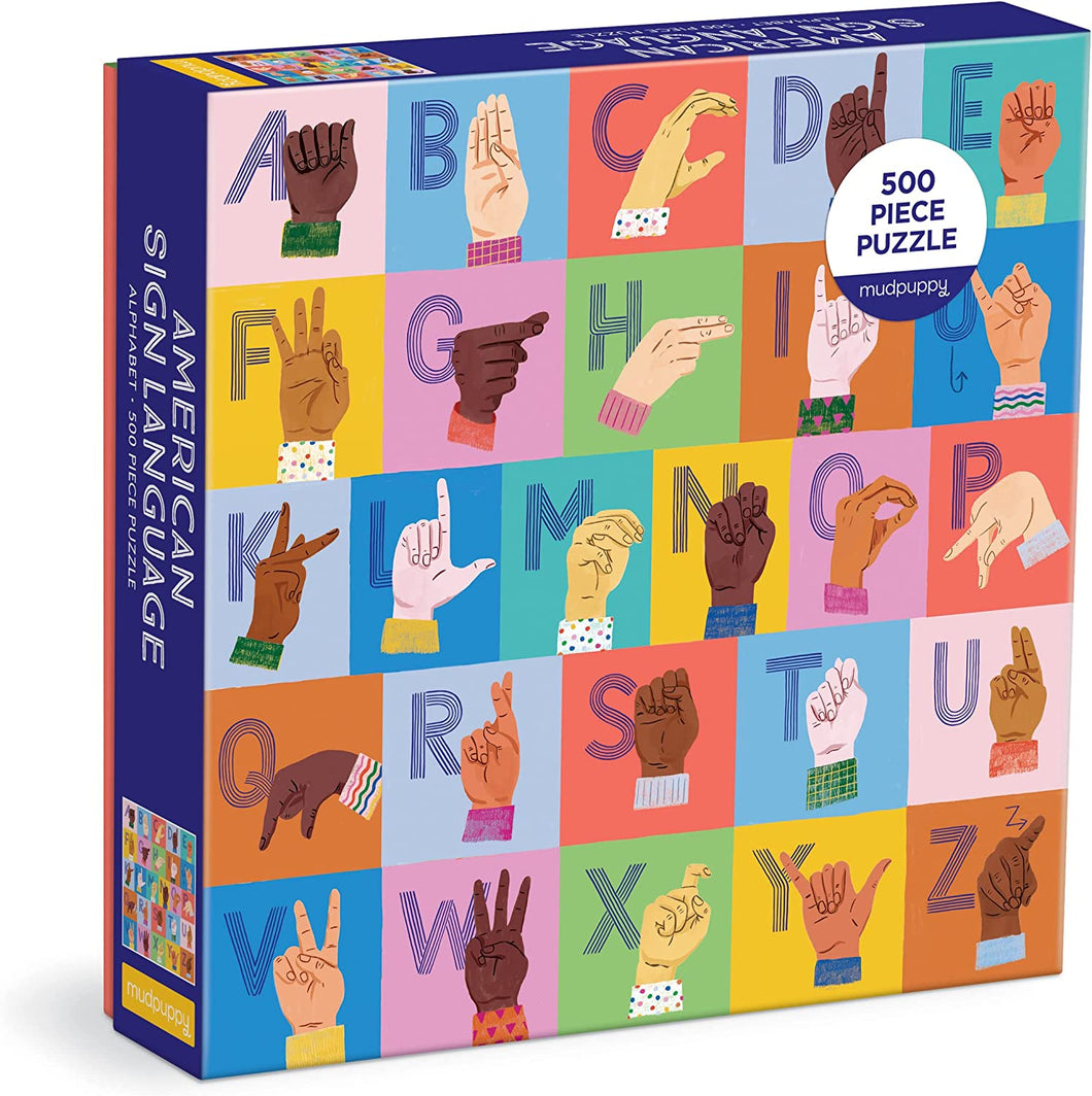 500 PC Family American Sign Language Puzzle