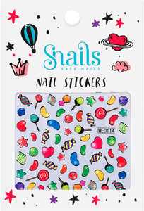 Candy Blast Snails Nail Stickers