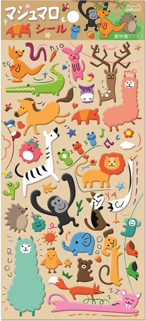 Cute Animal Puffy Stickers