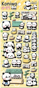 Panda Puffy Stickers