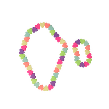 Load image into Gallery viewer, Sweet Tart Heart Necklace And Bracelet Set