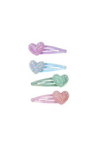Sparkle Heart Bobble Hairclips