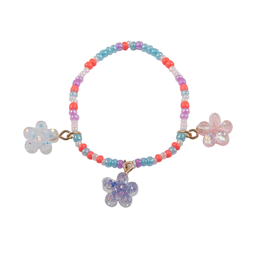 Boutique Shimmer Flower Bracelet