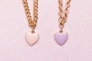 Boutique Chunky Chain Heart Necklace