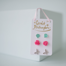 Load image into Gallery viewer, Boutique Rose Studded Earrings 3 Sets