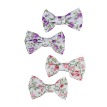 Load image into Gallery viewer, Boutique Liberty Mini Bow Hairclips 2 Pieces