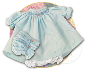 10" Blue Roselle Doll Dress With Bonnet