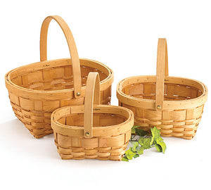 Medium Natural Chip Wood Basket