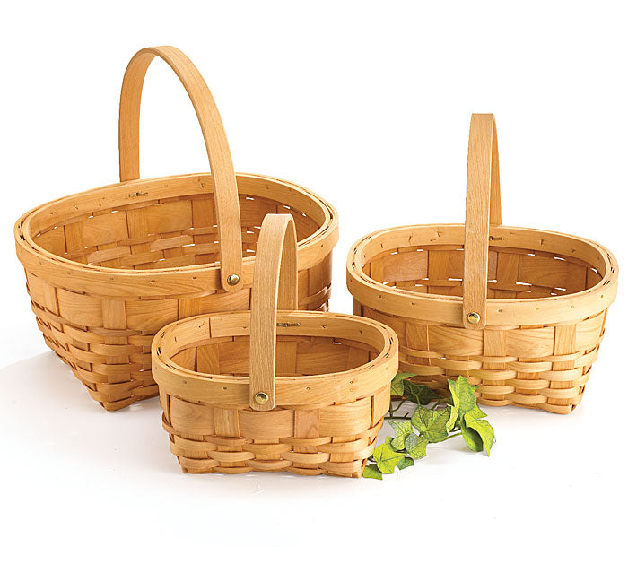 Medium Natural Chip Wood Basket