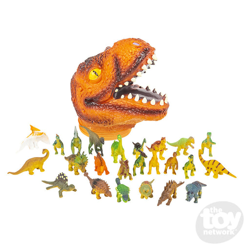 Dinosaur 24 Piece Set With T-Rex Head Case