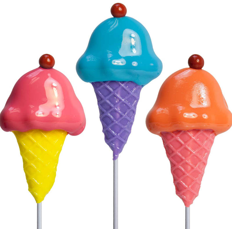 Ice Cream With Cherry Lollipop