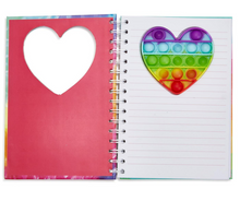 Load image into Gallery viewer, Heart Rainbow Popper Notebook