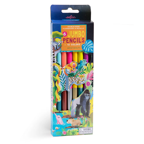 Rainforest 6 Double Sided Jumbo Pencils