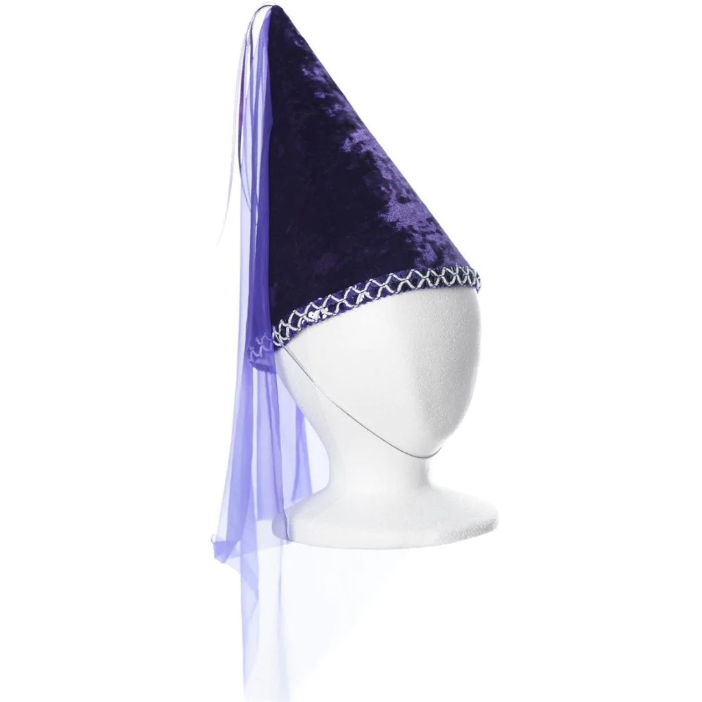 Purple Fairy Princess Hat With Sequin Trim