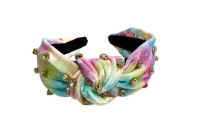 Tie Dye Jewel Knot Headband