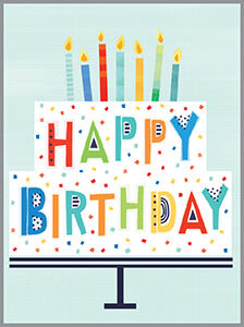 Happy Birthday Dot Cake Enclosure Card
